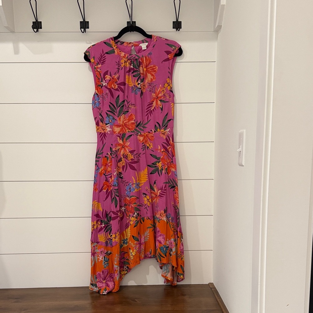 Monsoon Bright Tropical Floral Dress Size 10